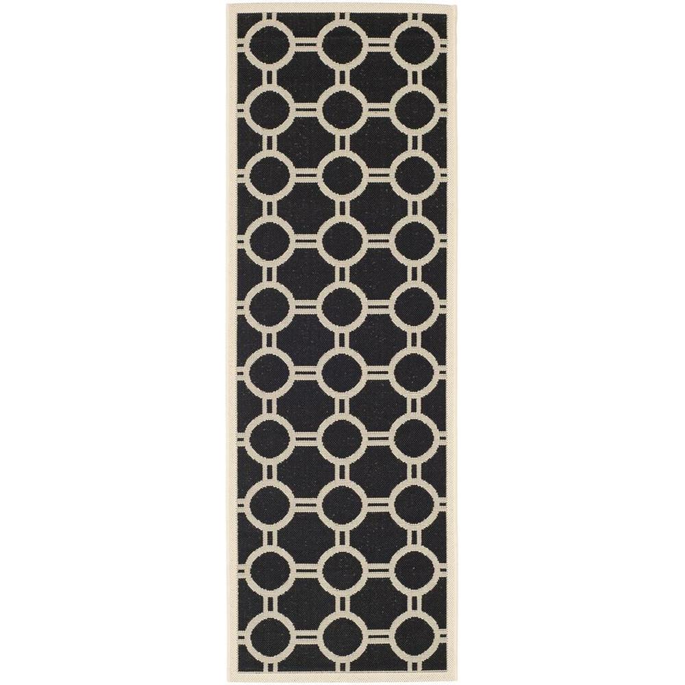 COURTYARD, BLACK / BEIGE, 2'-3" X 6'-7", Area Rug, CY6924-266-27. Picture 1