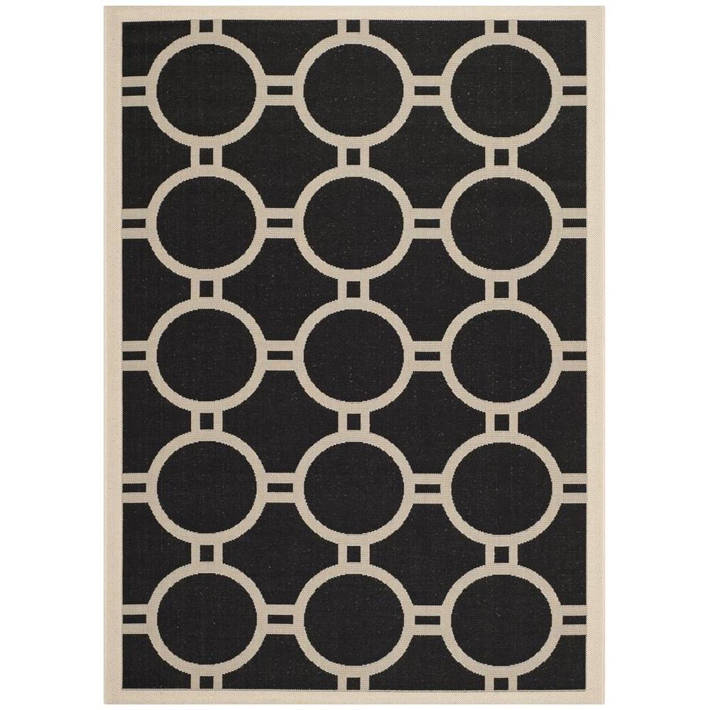 COURTYARD, BLACK / BEIGE, 5'-3" X 7'-7", Area Rug, CY6924-266-5. Picture 1
