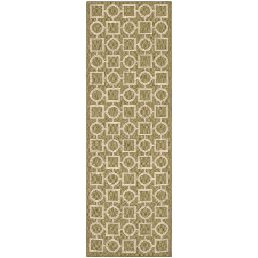COURTYARD, GREEN / BEIGE, 2'-3" X 6'-7", Area Rug, CY6925-244-27. Picture 1