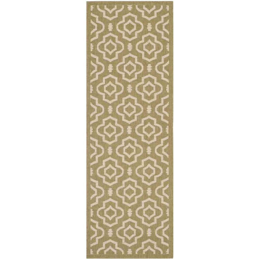 COURTYARD, GREEN / BEIGE, 2'-3" X 6'-7", Area Rug, CY6926-244-27. Picture 1