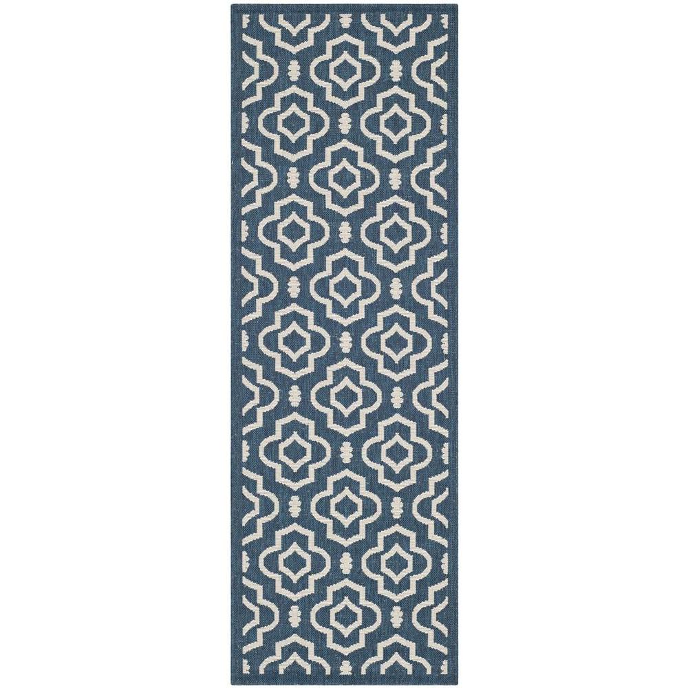COURTYARD, NAVY / BEIGE, 2'-3" X 6'-7", Area Rug, CY6926-268-27. Picture 1