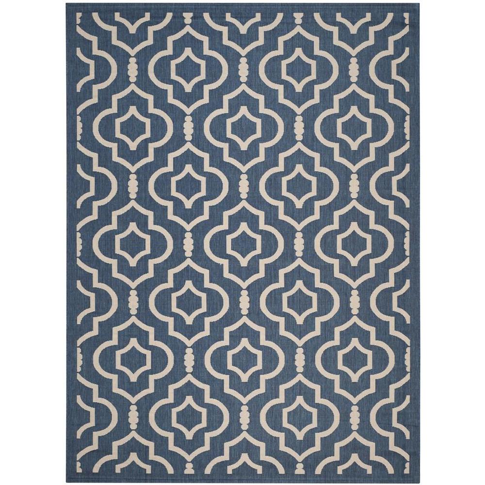 COURTYARD, NAVY / BEIGE, 9' X 12', Area Rug, CY6926-268-9. Picture 1
