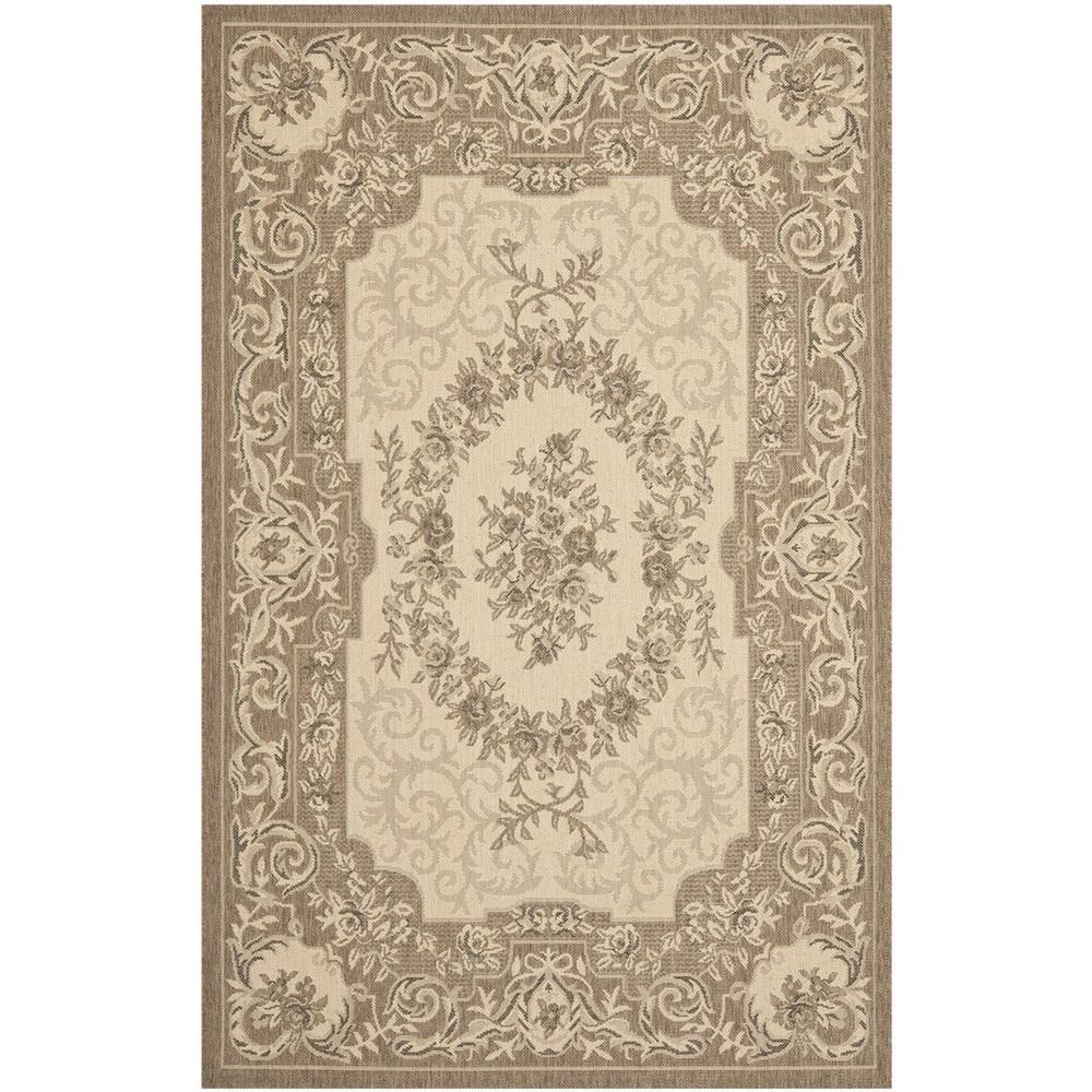 COURTYARD, CREME / BROWN, 5'-3" X 7'-7", Area Rug, CY7208-12A5-5. Picture 1