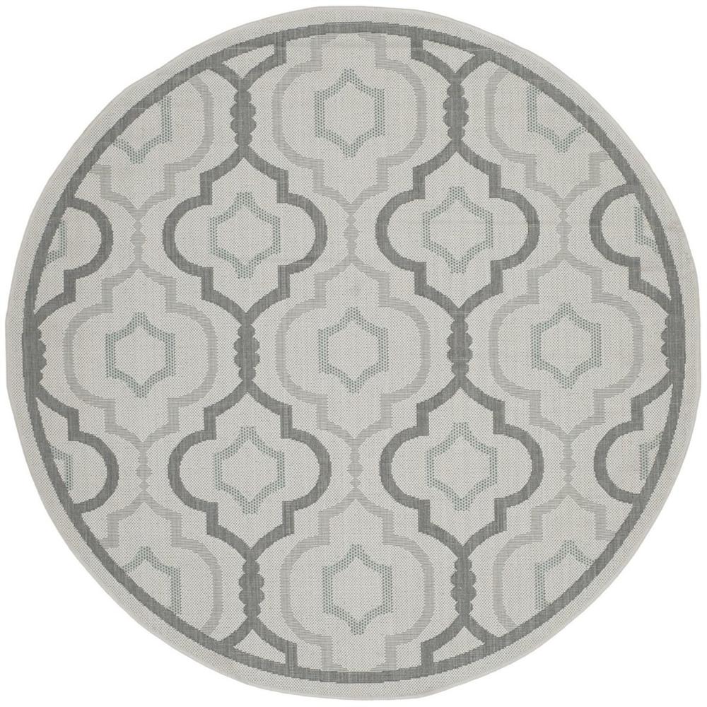 COURTYARD, LIGHT GREY / ANTHRACITE, 7'-10" X 7'-10" Round, Area Rug. Picture 1