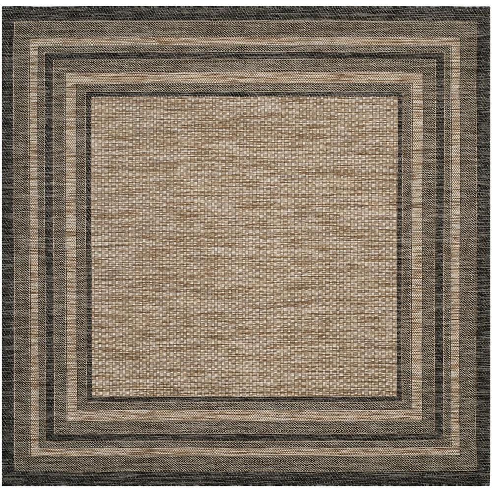 COURTYARD, NATURAL / BLACK, 6'-7" X 6'-7" Square, Area Rug, CY8475-37312-7SQ. Picture 1