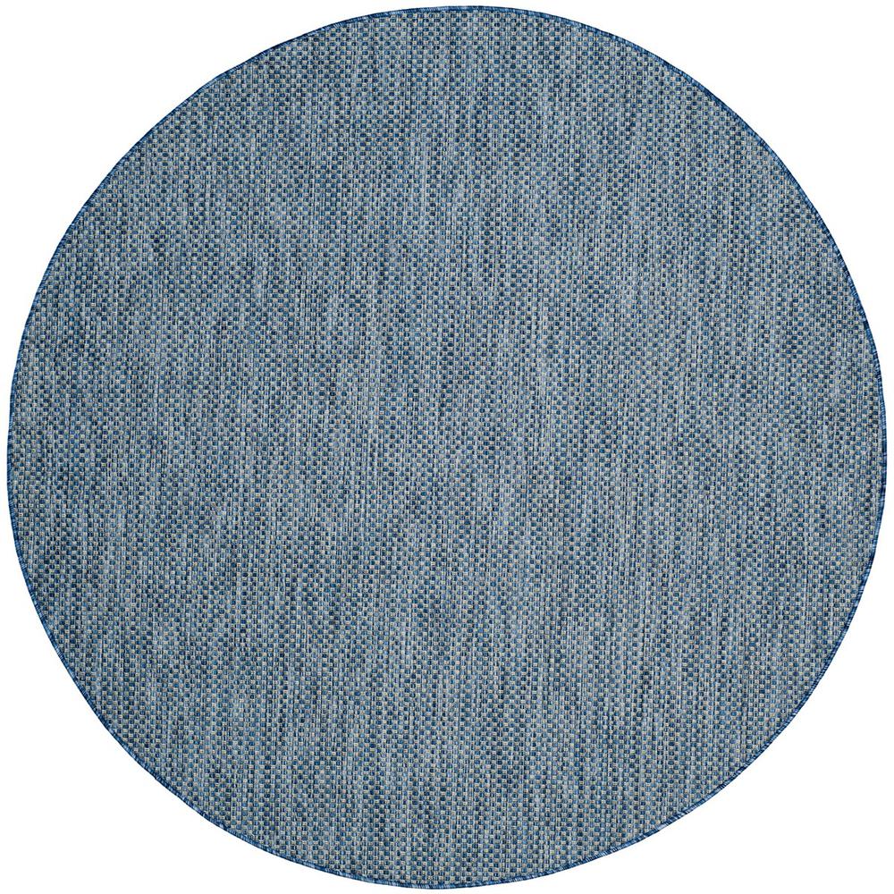 COURTYARD, NAVY / GREY, 6'-7" X 6'-7" Round, Area Rug, CY8521-36821-7R. Picture 1