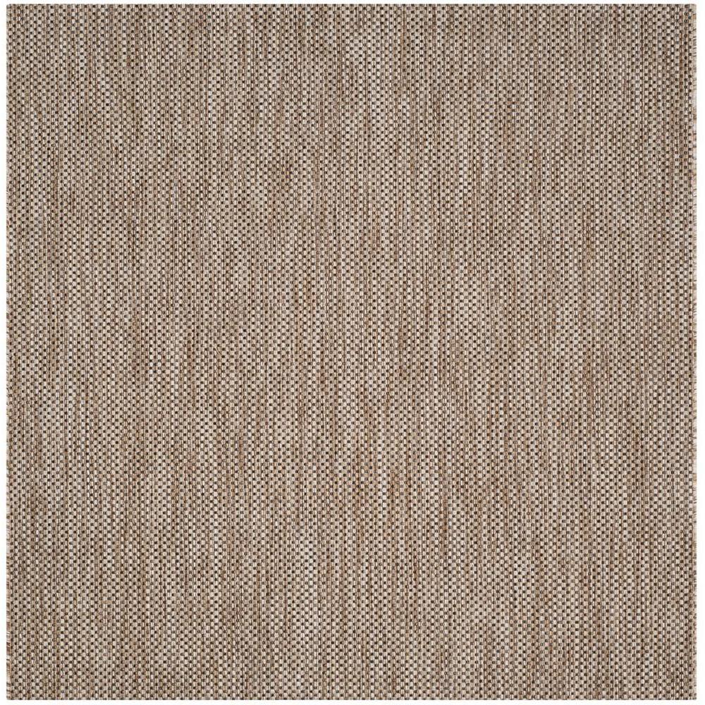 COURTYARD, NATURAL / BLACK, 6'-7" X 6'-7" Square, Area Rug, CY8521-37312-7SQ. Picture 1