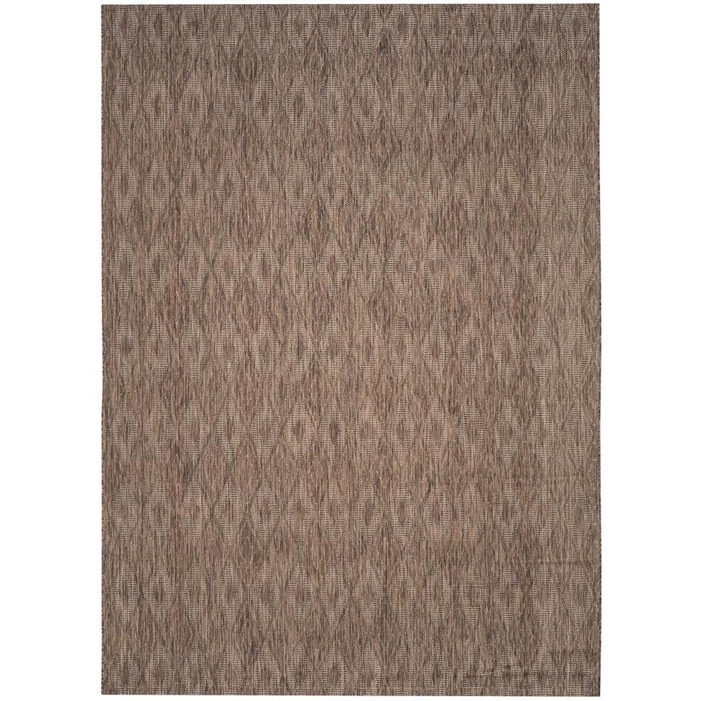 COURTYARD, BROWN / BROWN, 9' X 12', Area Rug. Picture 1