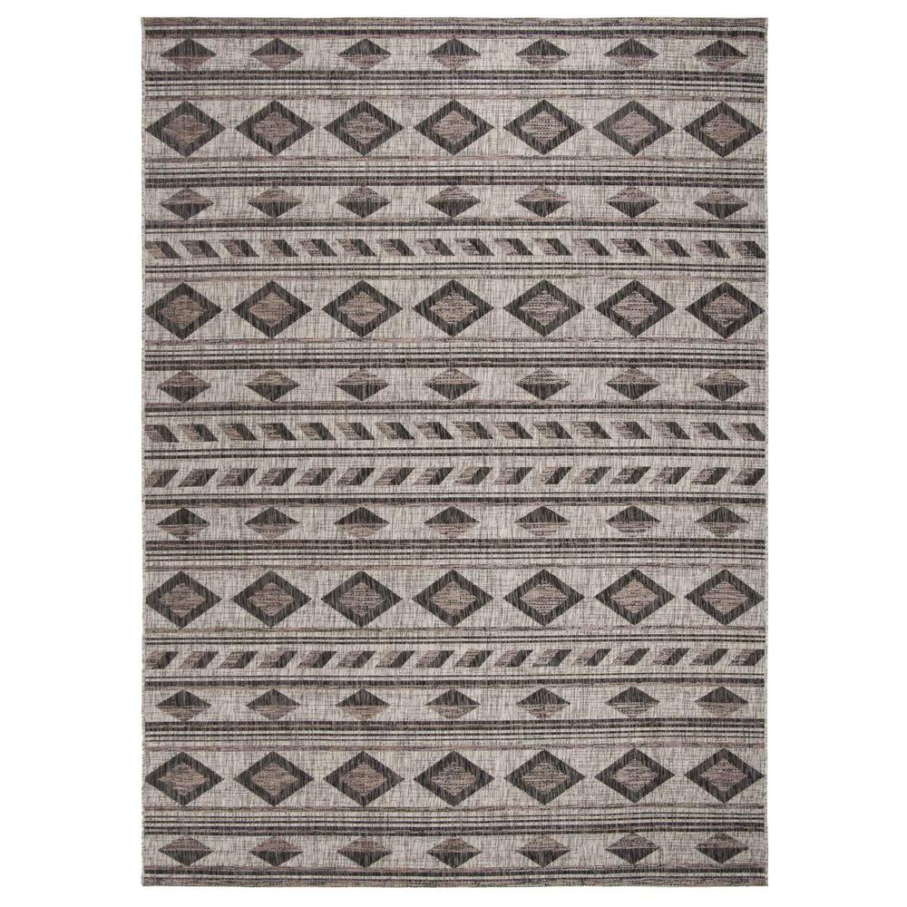 COURTYARD, GREY / BLACK, 9' X 12', Area Rug, CY8529-37612-9. Picture 1