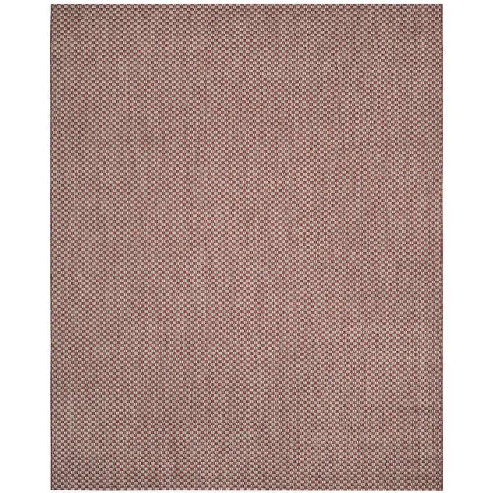 COURTYARD, RUST / LIGHT GREY, 9' X 12', Area Rug. Picture 1