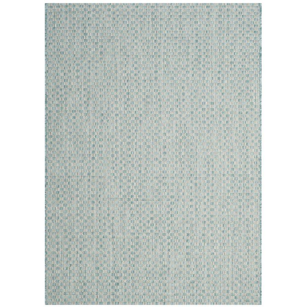 COURTYARD, LIGHT BLUE / LIGHT GREY, 5'-3" X 5'-3" Square, Area Rug. Picture 1