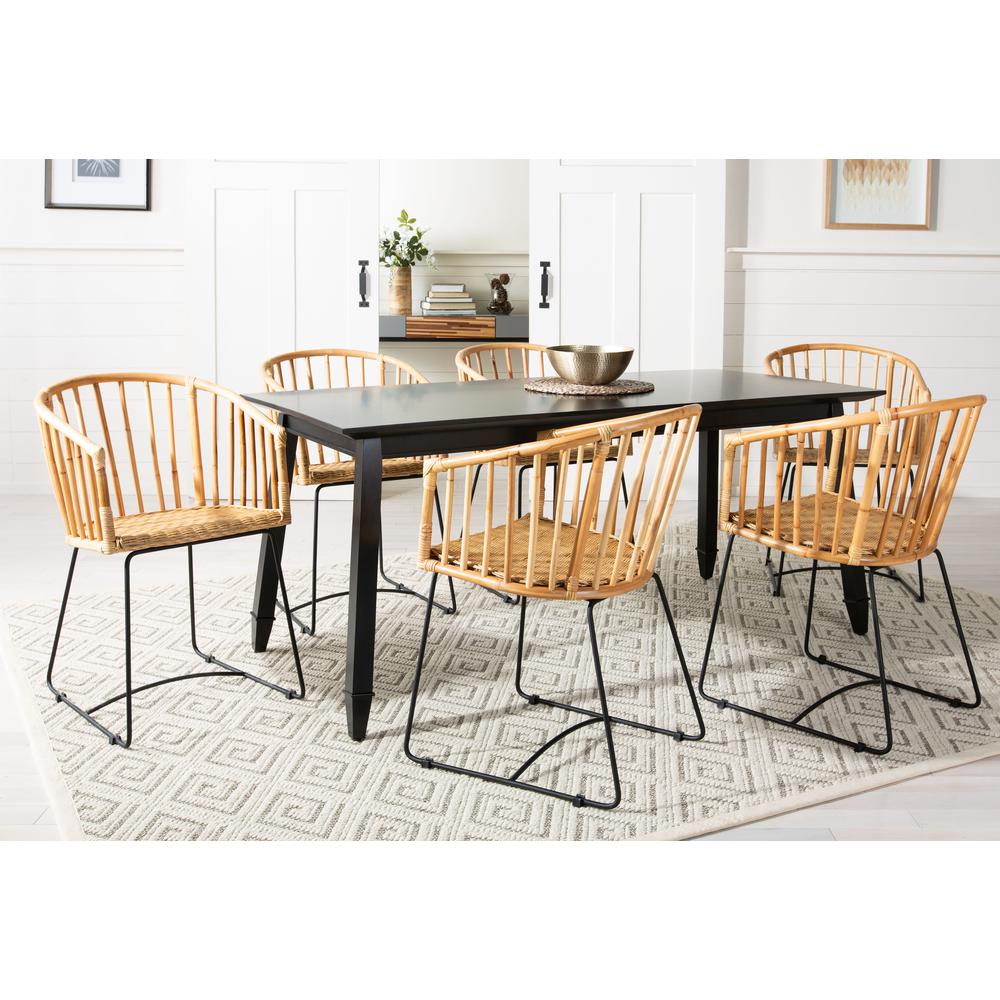 Brayson Rectangle Dining Table, Black. Picture 10