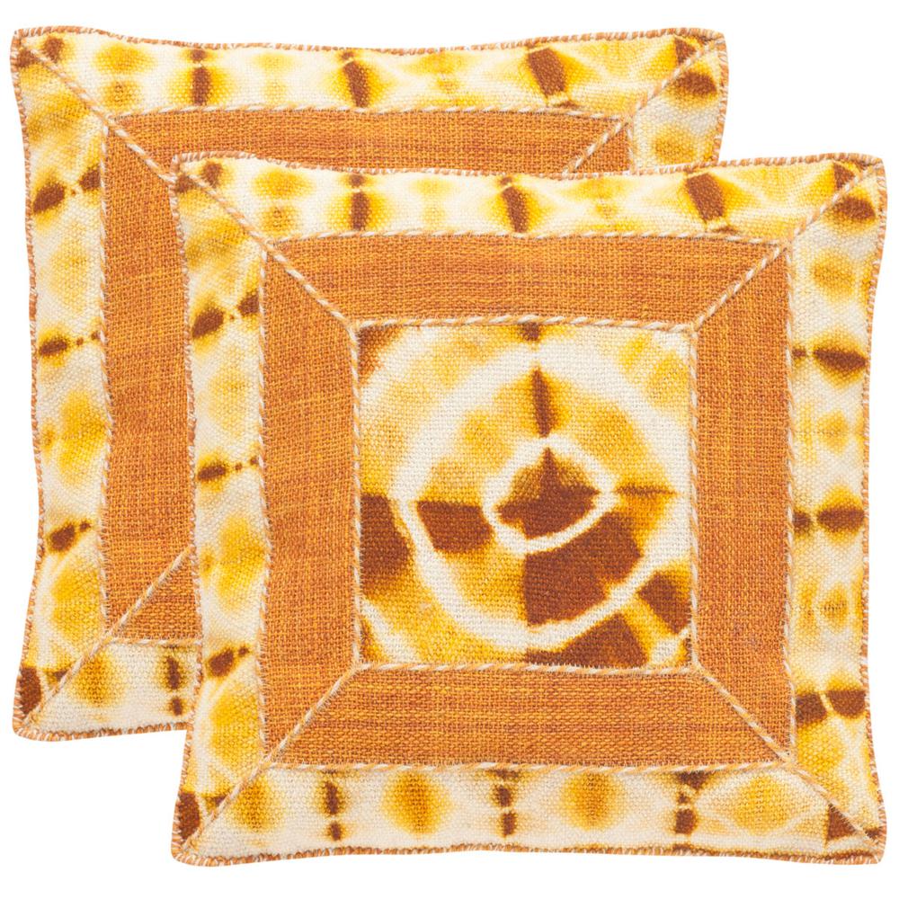 DIP-DYE PATCH PILLOW, DEC551A-2424-SET2. Picture 1