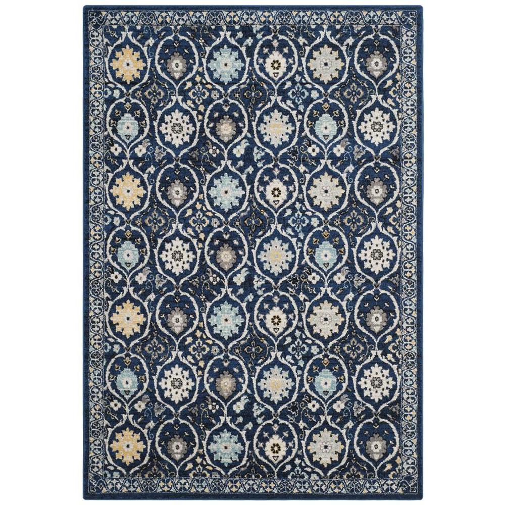 EVOKE, ROYAL / IVORY, 4' X 6', Area Rug, EVK210A-4. Picture 1