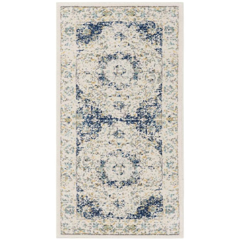 EVOKE, IVORY / BLUE, 2'-2" X 5', Area Rug, EVK220C-25. Picture 1