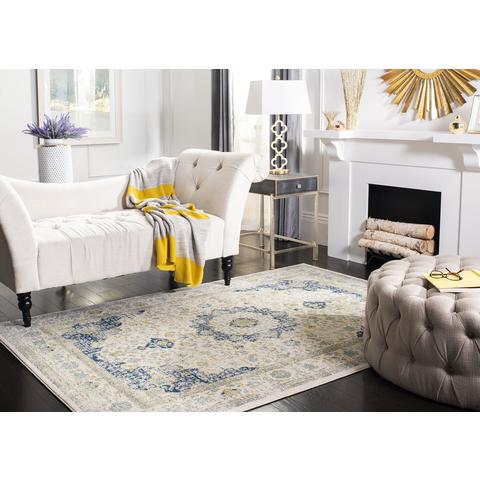 EVOKE, IVORY / BLUE, 11' X 15', Area Rug, EVK220C-1115. Picture 3