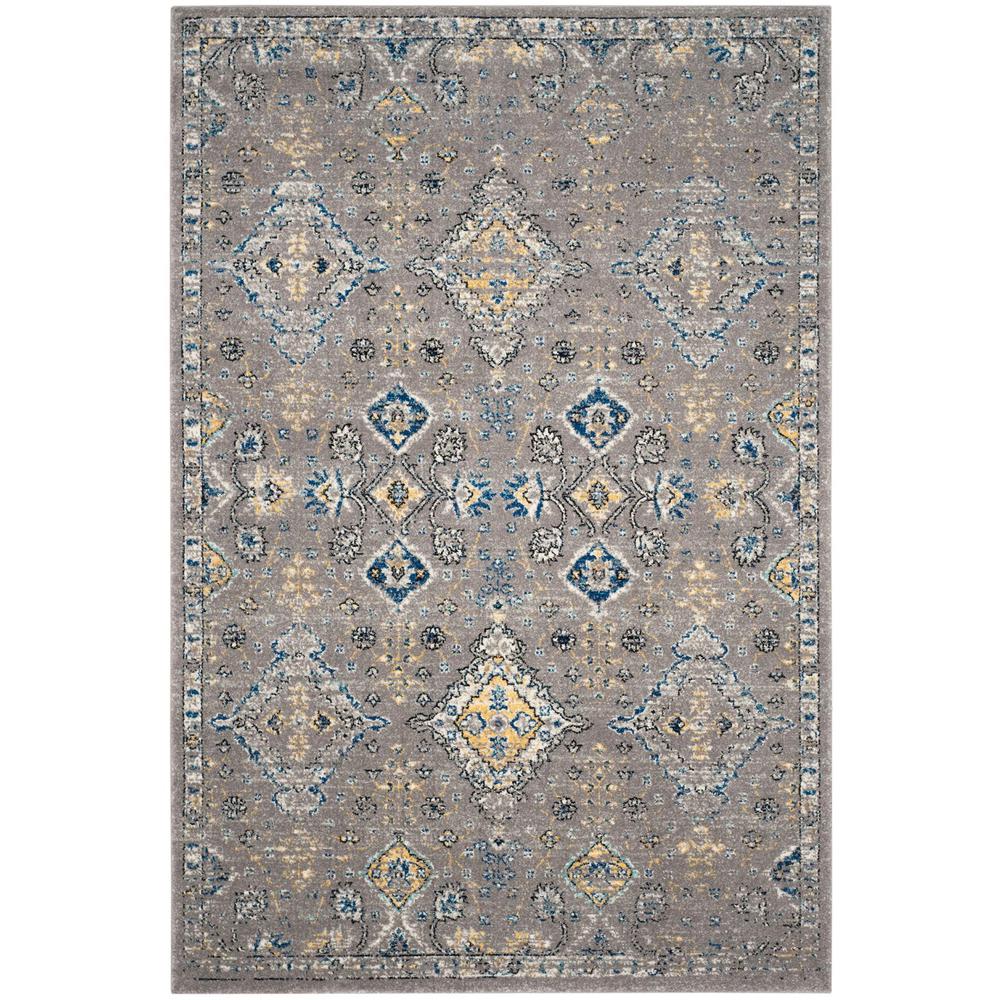 EVOKE, DARK GREY / YELLOW, 9' X 12', Area Rug. Picture 1