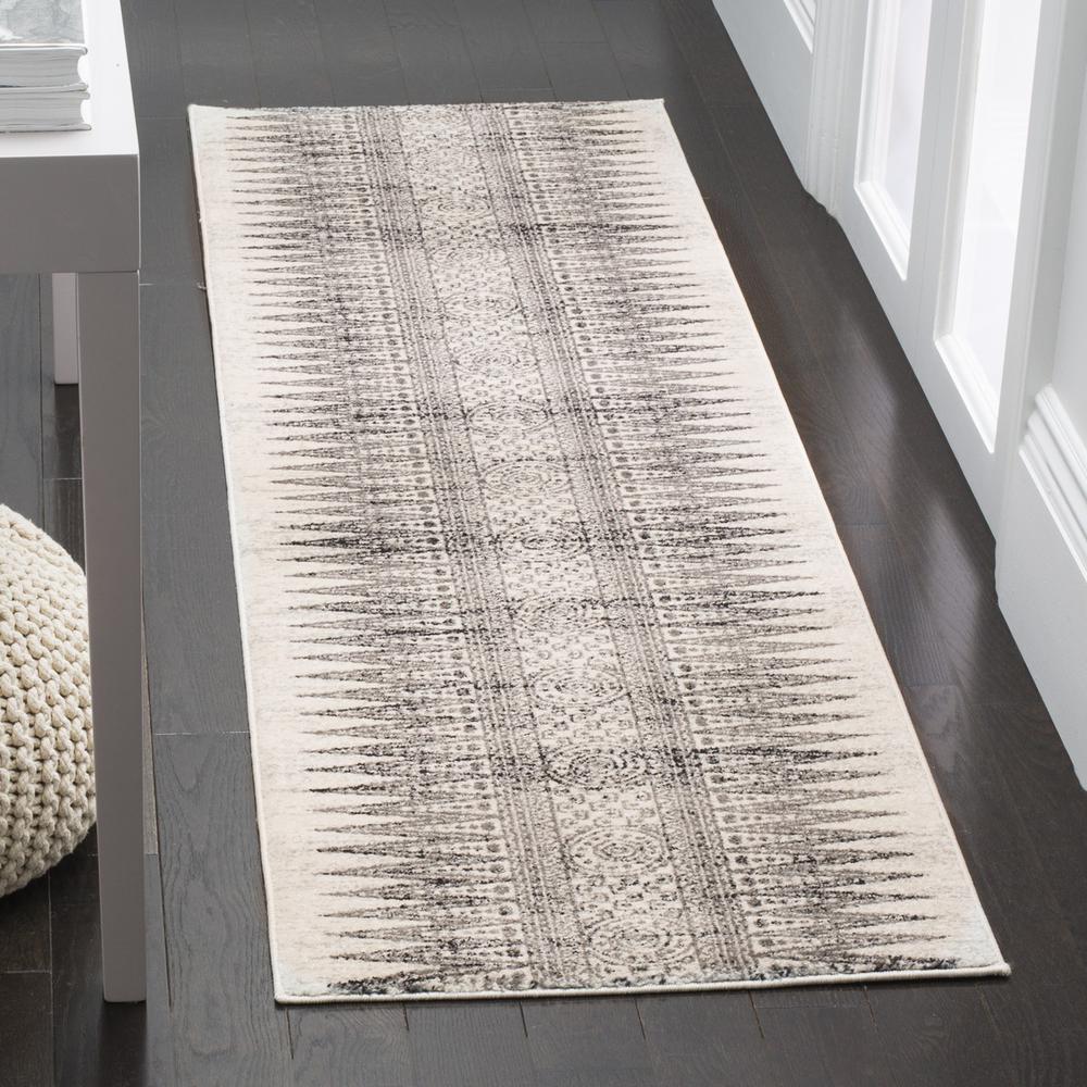 EVOKE, IVORY / GREY, 2'-2" X 9', Area Rug, EVK226D-29. Picture 1