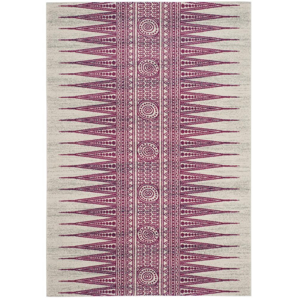 EVOKE, IVORY / FUCHSIA, 5'-1" X 7'-6", Area Rug, EVK226F-5. Picture 1