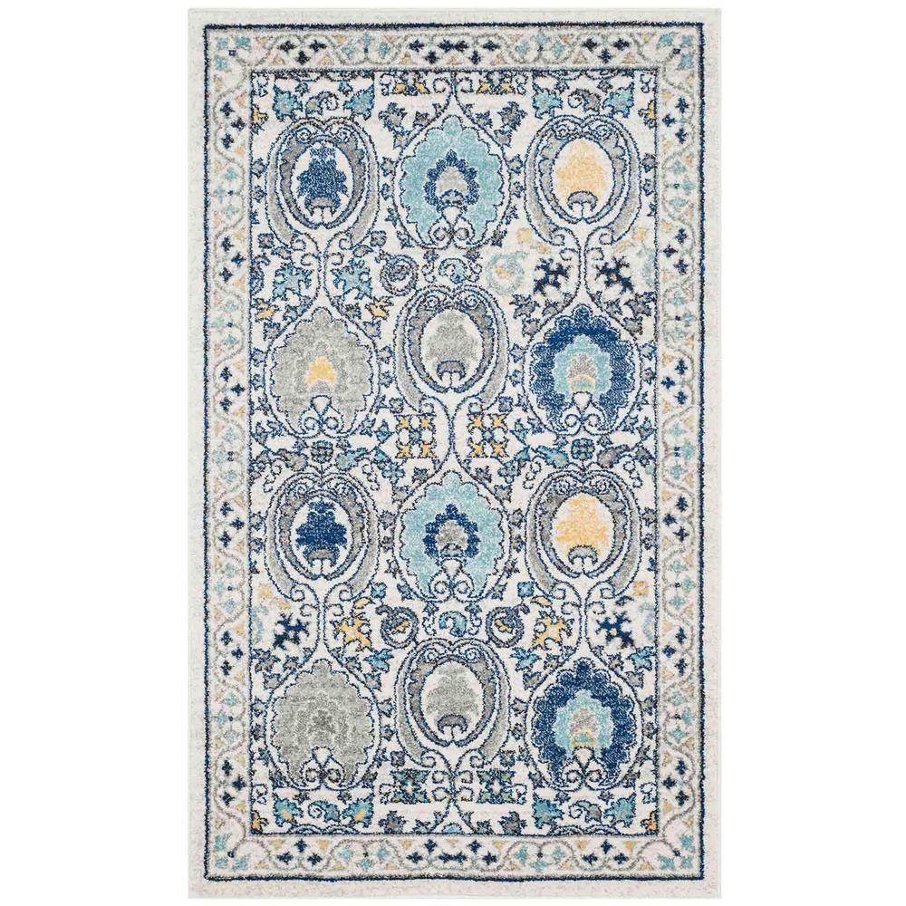 EVOKE, IVORY / GREY, 3' X 5', Area Rug, EVK251D-3. Picture 1