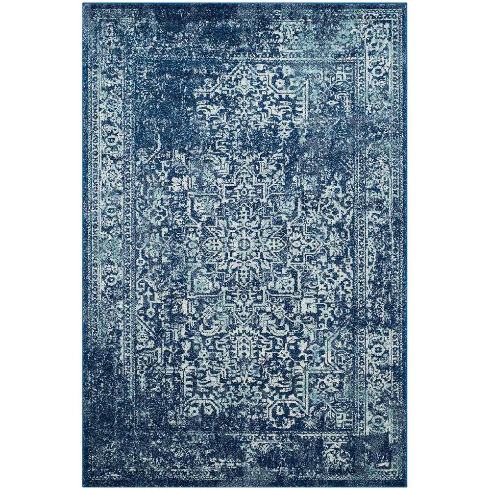 EVOKE, NAVY / IVORY, 4' X 6', Area Rug, EVK256A-4. Picture 1