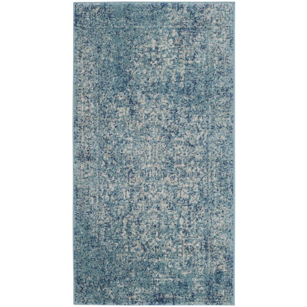 EVOKE, BLUE / IVORY, 2'-2" X 5', Area Rug. Picture 1