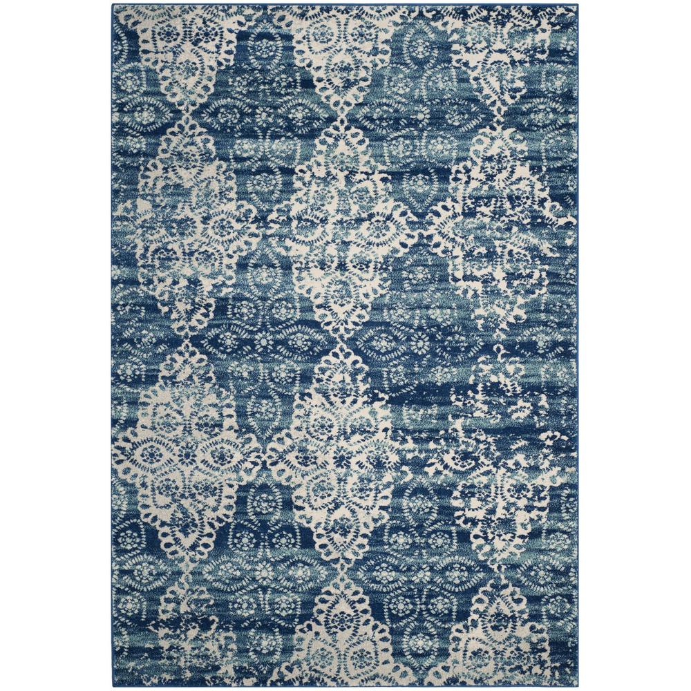 EVOKE, ROYAL / IVORY, 4' X 6', Area Rug, EVK266F-4. Picture 1