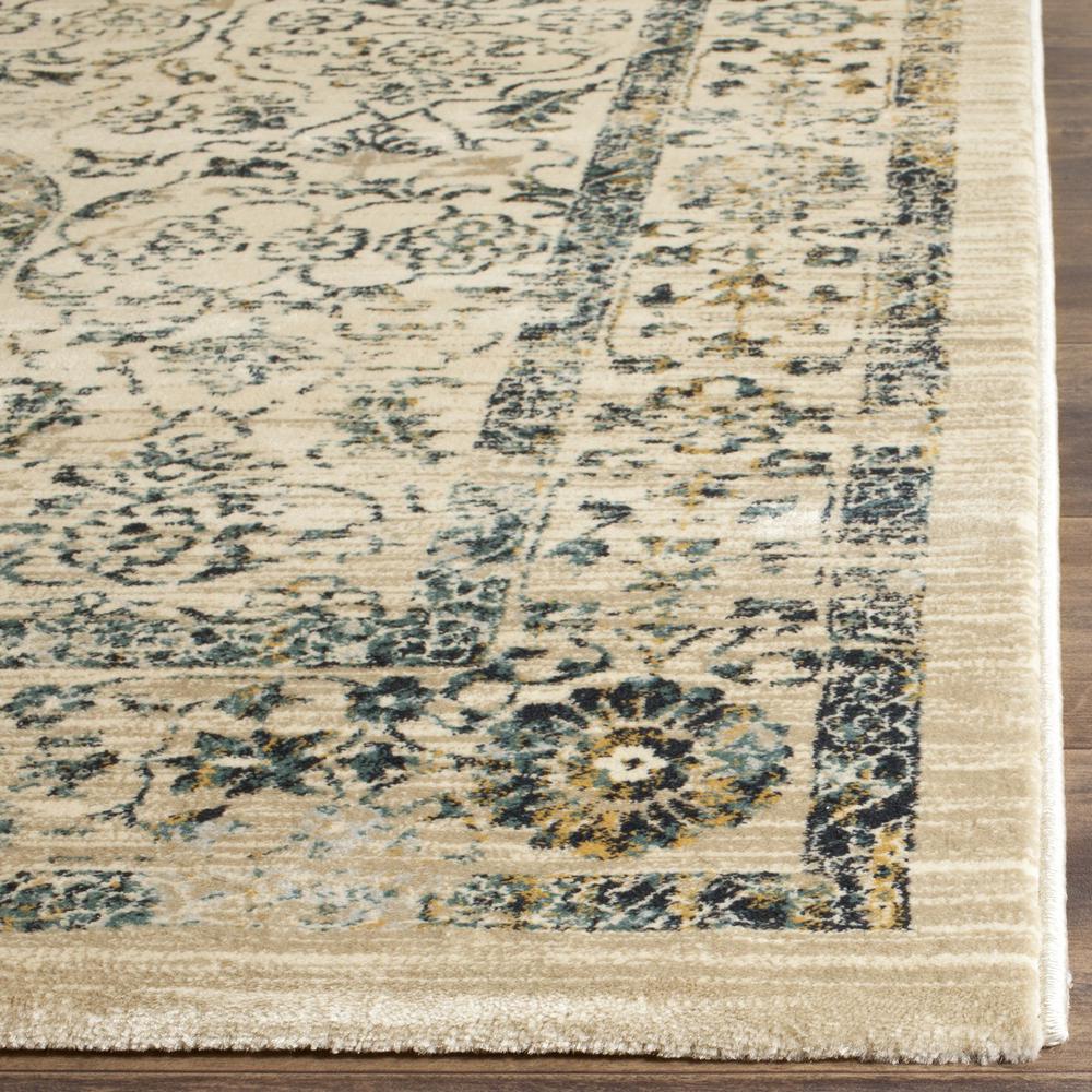 EVOKE, BEIGE / TURQUOISE, 3' X 5', Area Rug, EVK513F-3. Picture 1