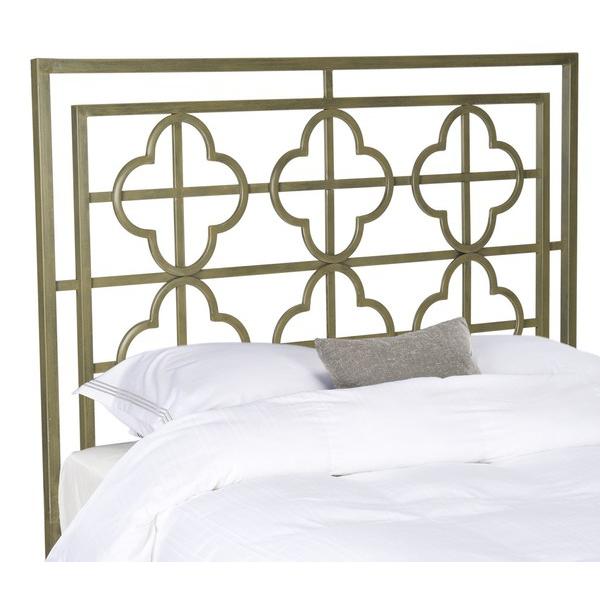 LUCINDA FRENCH SILVER METAL HEADBOARD, FOX6215A-K. Picture 1