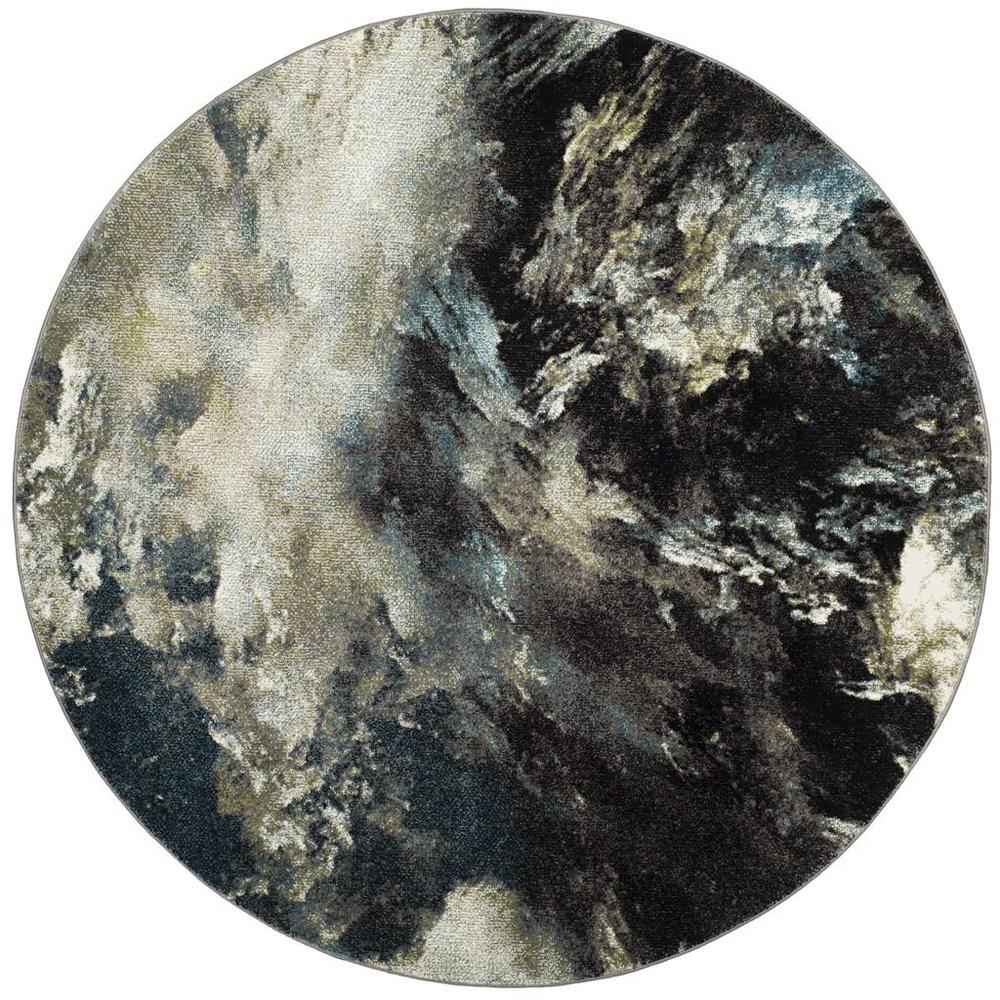 GLACIER, BLUE / MULTI, 6'-7" X 6'-7" Round, Area Rug, GLA123B-7R. Picture 1