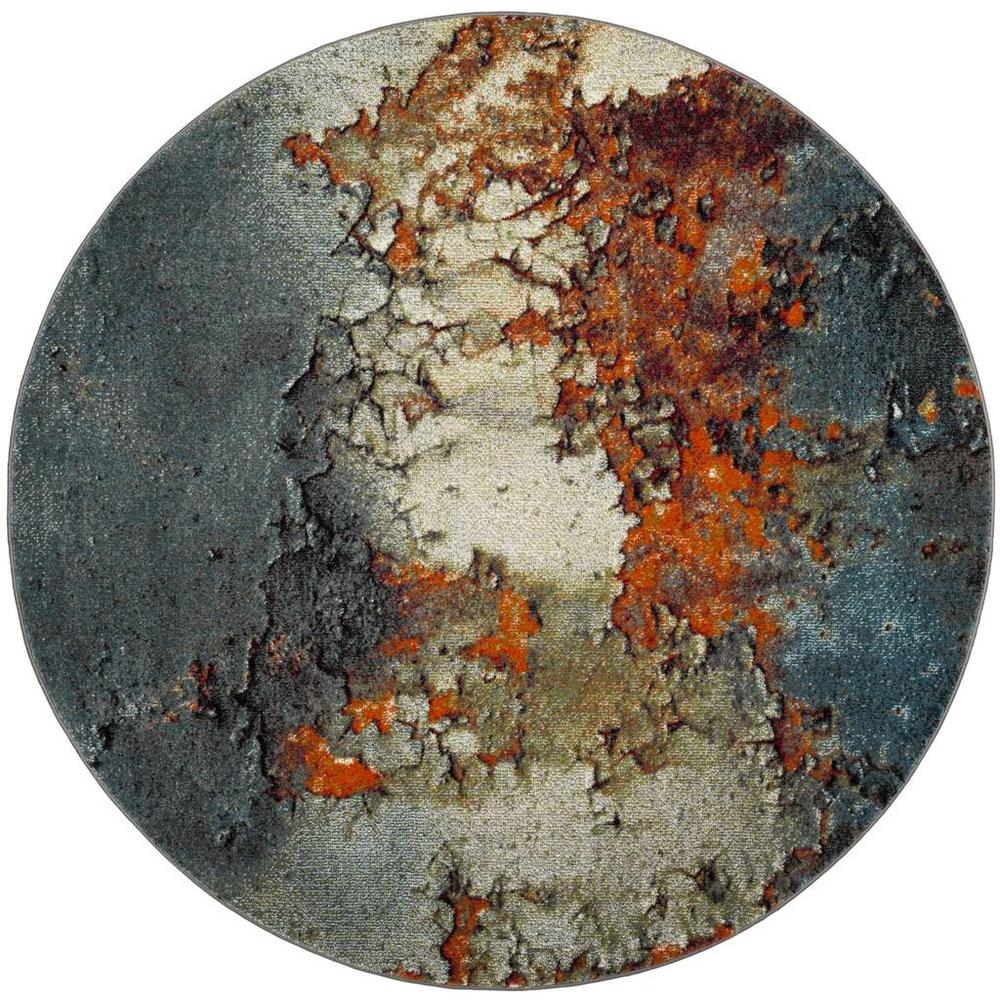 GLACIER, BLUE / MULTI, 6'-7" X 6'-7" Round, Area Rug, GLA125B-7R. Picture 1
