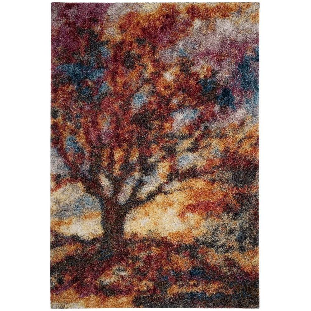 GYPSY, RUST / BLUE, 5'-1" X 7'-6", Area Rug, GYP522C-5. Picture 1