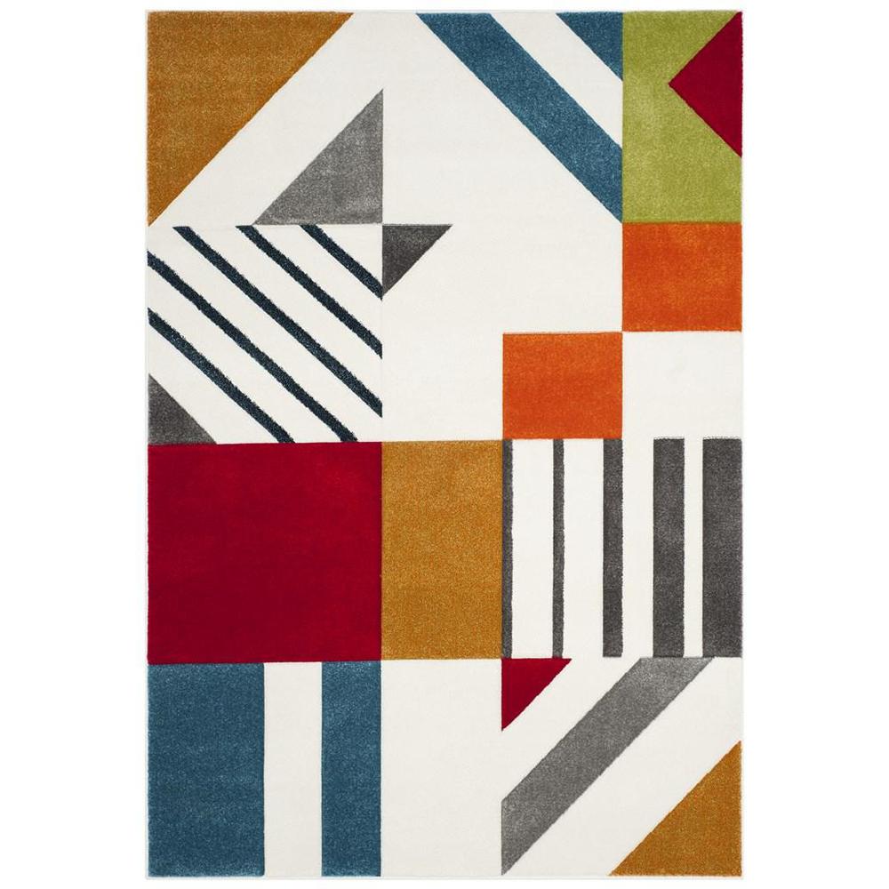 HOLLYWOOD, IVORY / PEACOCK BLUE, 4' X 6', Area Rug, HLW709B-4. Picture 1