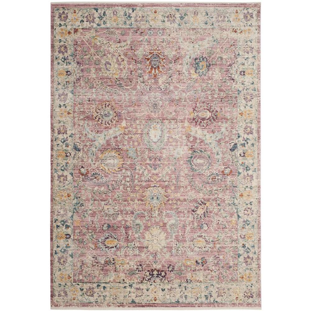 ILLUSION, ROSE / CREAM, 4' X 4' Square, Area Rug. Picture 1