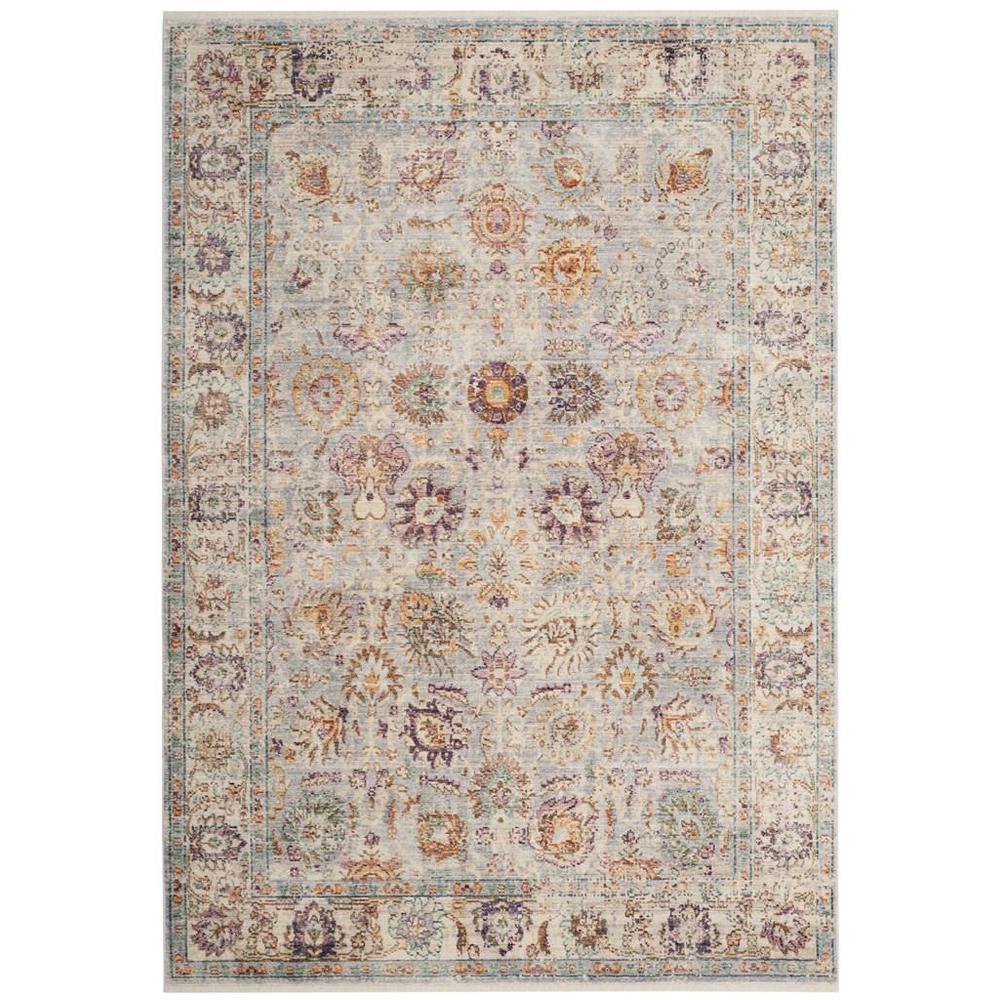ILLUSION, LIGHT GREY / CREAM, 4' X 4' Square, Area Rug, ILL710L-4SQ. Picture 1