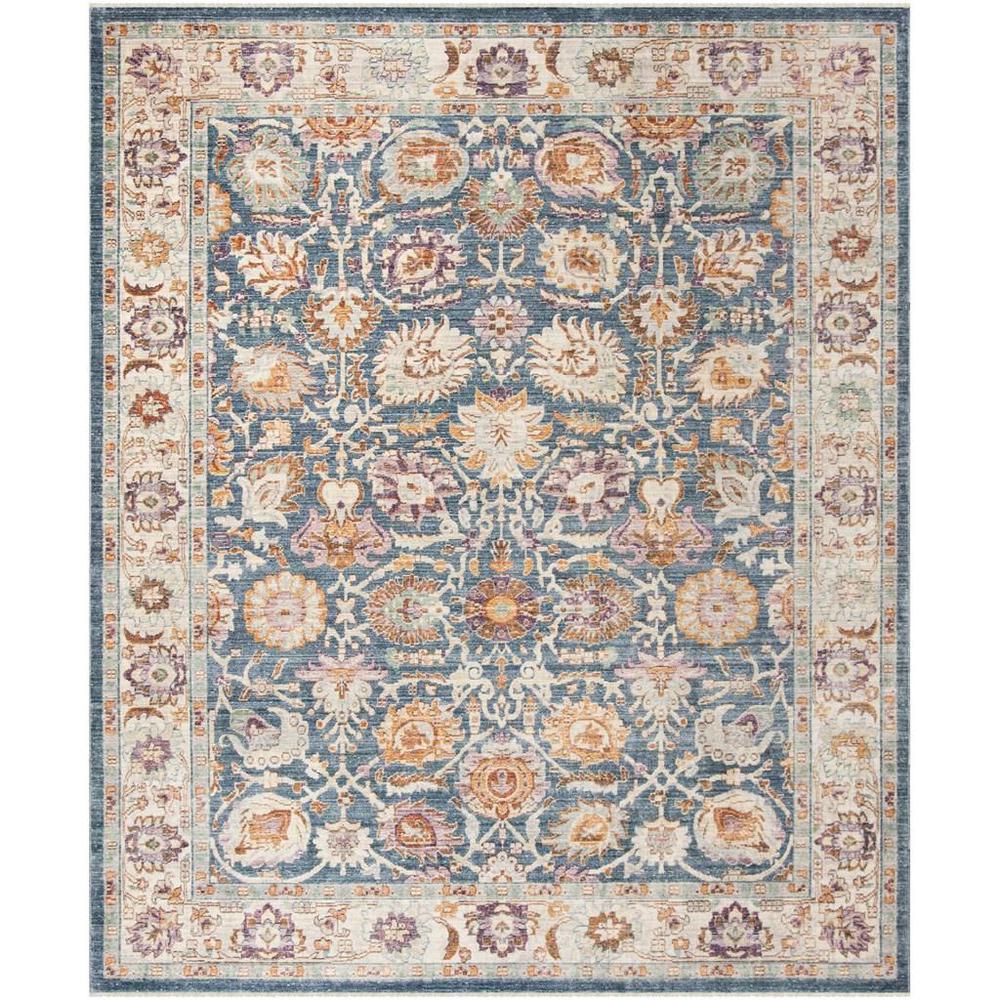 ILLUSION, BLUE / CREME, 9' X 12', Area Rug. Picture 1