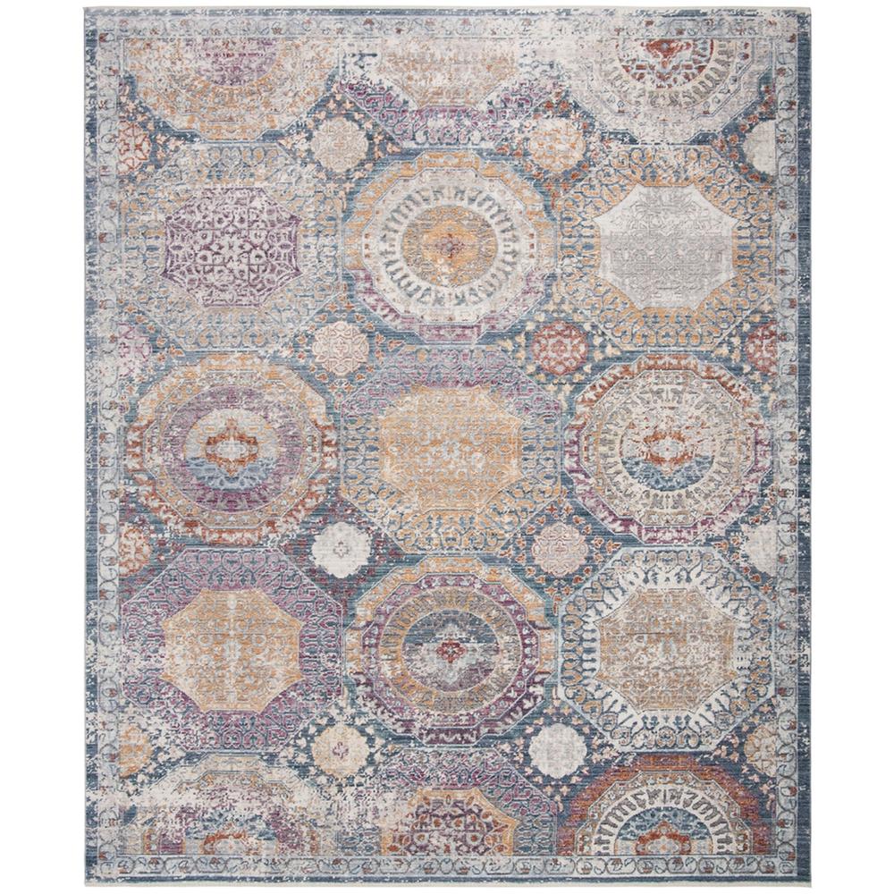 ILLUSION, BLUE / BEIGE, 9' X 12', Area Rug. Picture 1