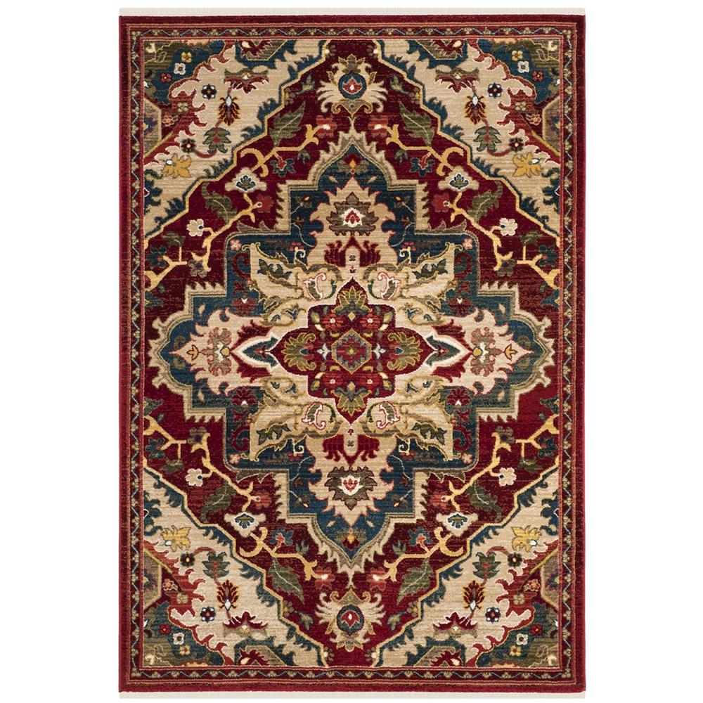 KASHAN, RED / BEIGE, 5'-1" X 7'-5", Area Rug, KSN304D-5. Picture 1