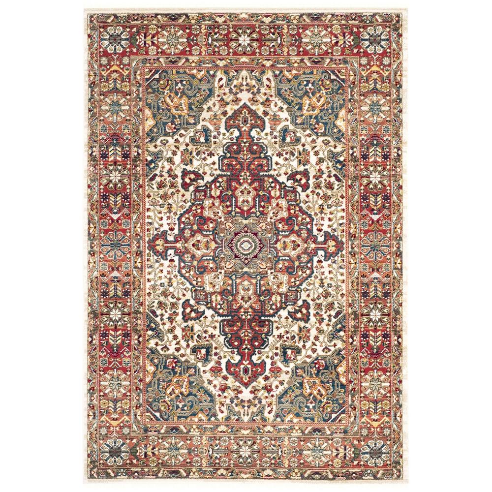 KASHAN, IVORY / BLUE, 5'-1" X 7'-5", Area Rug, KSN305B-5. Picture 1