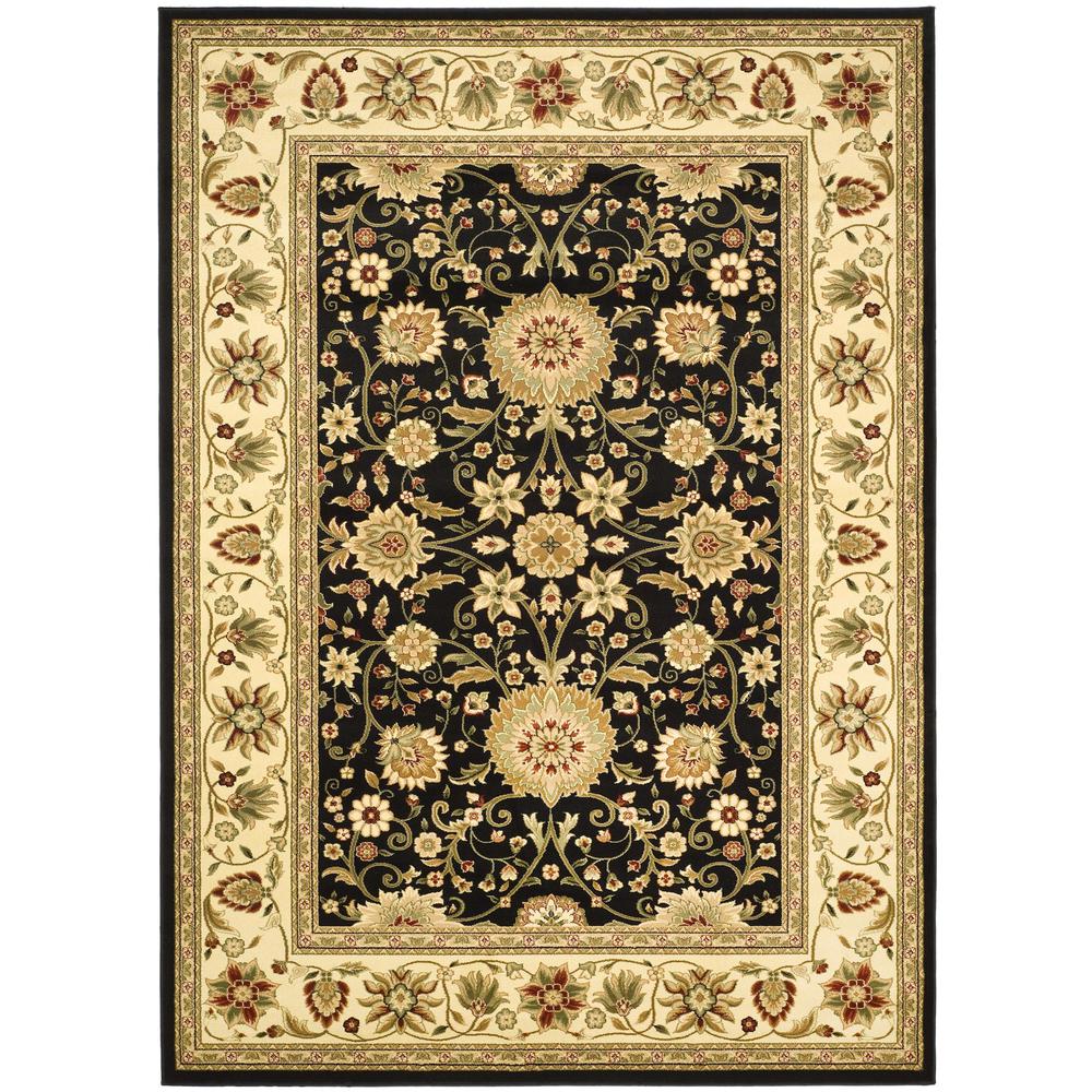 LYNDHURST, BLACK / IVORY, 9' X 12', Area Rug, LNH212A-9. Picture 1
