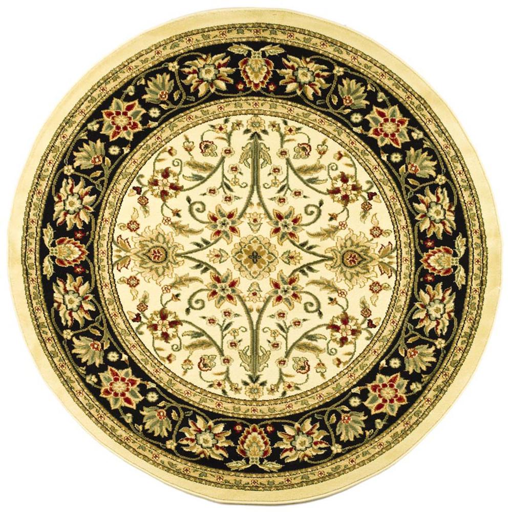 LYNDHURST, IVORY / BLACK, 8' X 8' Round, Area Rug. Picture 1