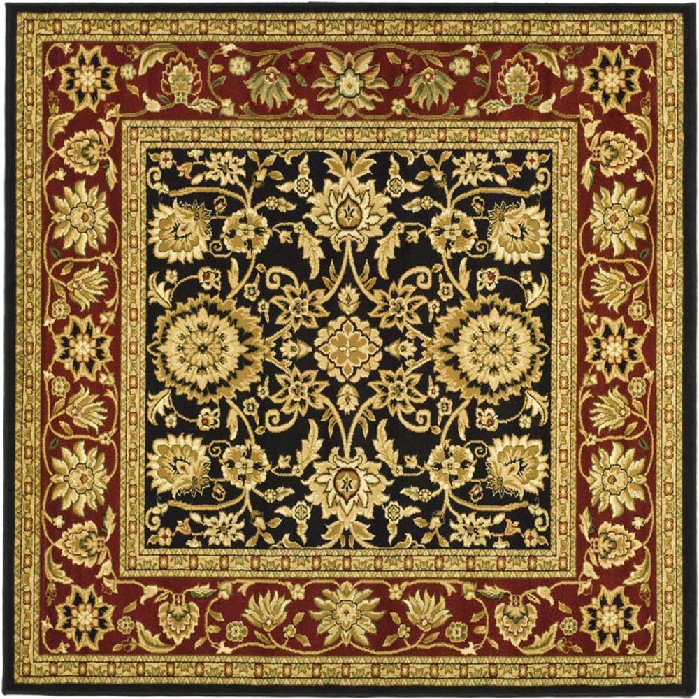 LYNDHURST, BLACK / RED, 8' X 8' Square, Area Rug. Picture 1
