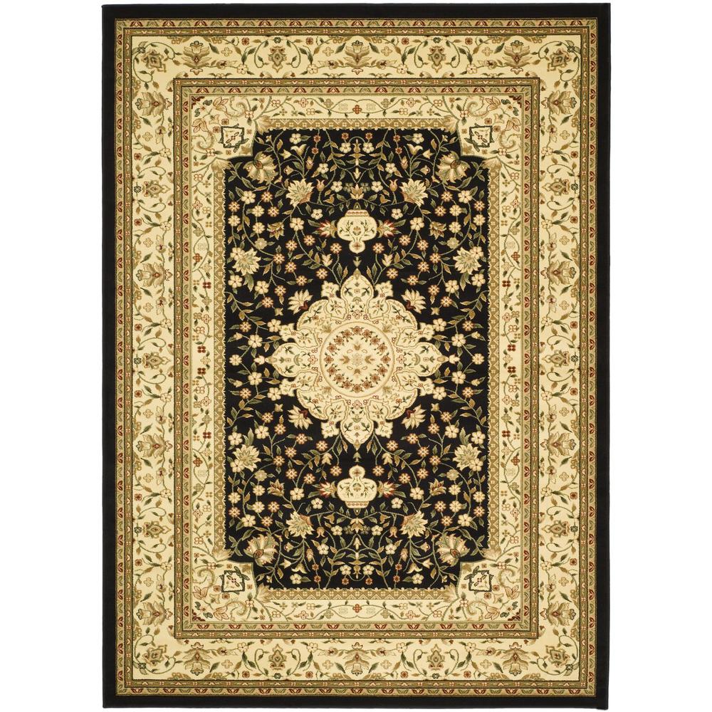 LYNDHURST, BLACK / IVORY, 9' X 12', Area Rug, LNH213A-9. Picture 1