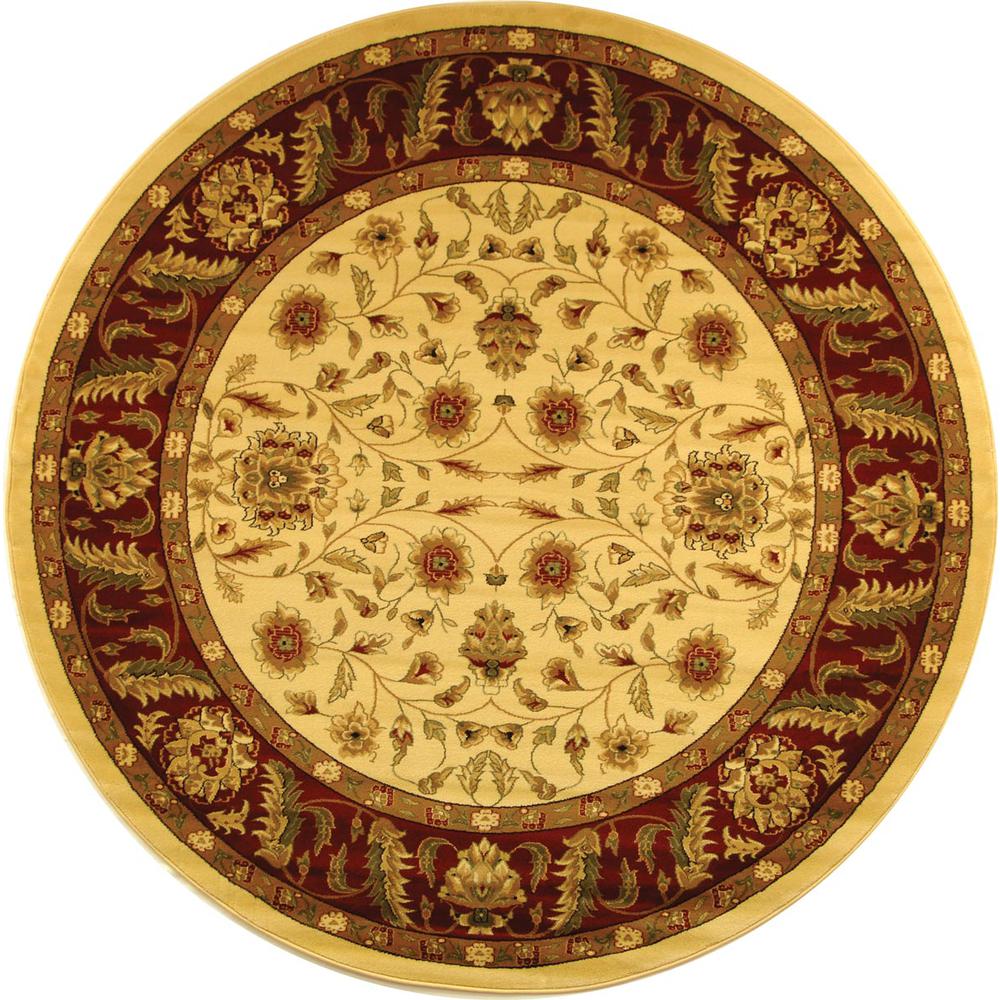 LYNDHURST, IVORY / RED, 8' X 8' Round, Area Rug, LNH215A-8R. Picture 1