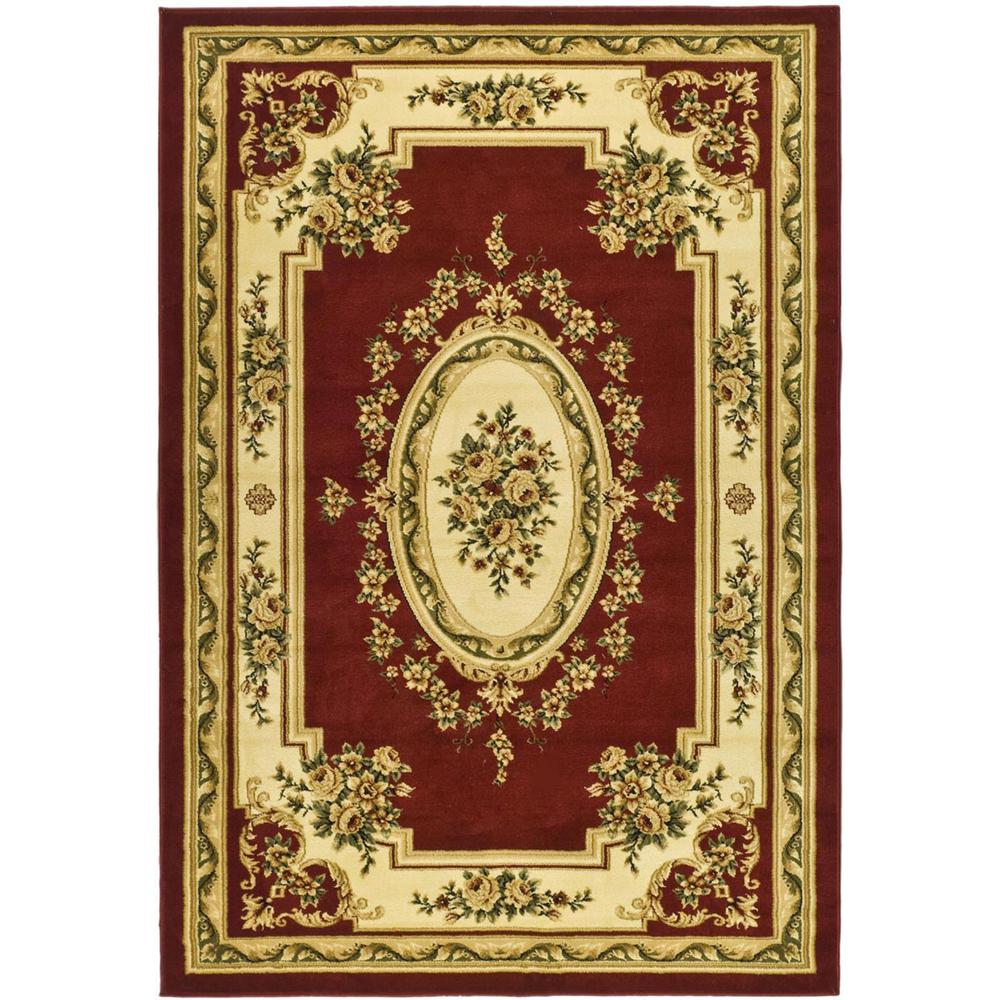 LYNDHURST, RED / IVORY, 5'-3" X 7'-6", Area Rug, LNH218C-5. Picture 1
