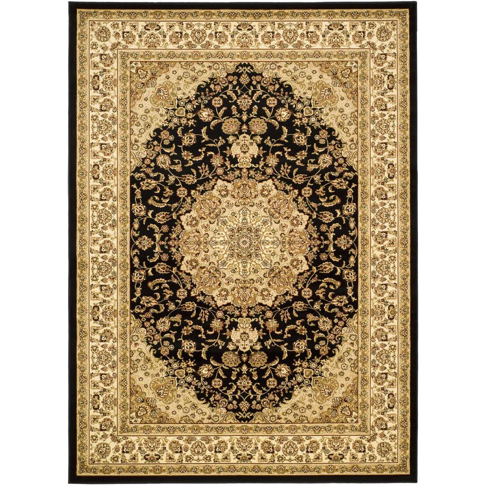 LYNDHURST, BLACK / IVORY, 9' X 12', Area Rug, LNH222A-9. Picture 1