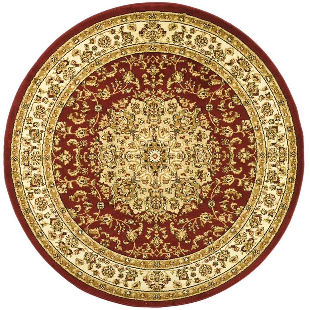 LYNDHURST, RED / IVORY, 8' X 8' Round, Area Rug, LNH222B-8R. Picture 1