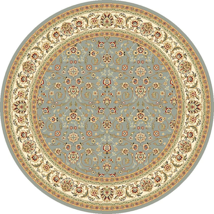 LYNDHURST, LIGHT BLUE / IVORY, 8' X 8' Round, Area Rug. Picture 3