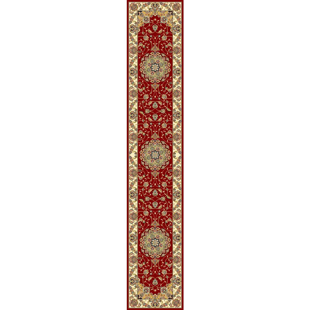 LYNDHURST, RED / IVORY, 2'-3" X 14', Area Rug, LNH329C-214. Picture 1