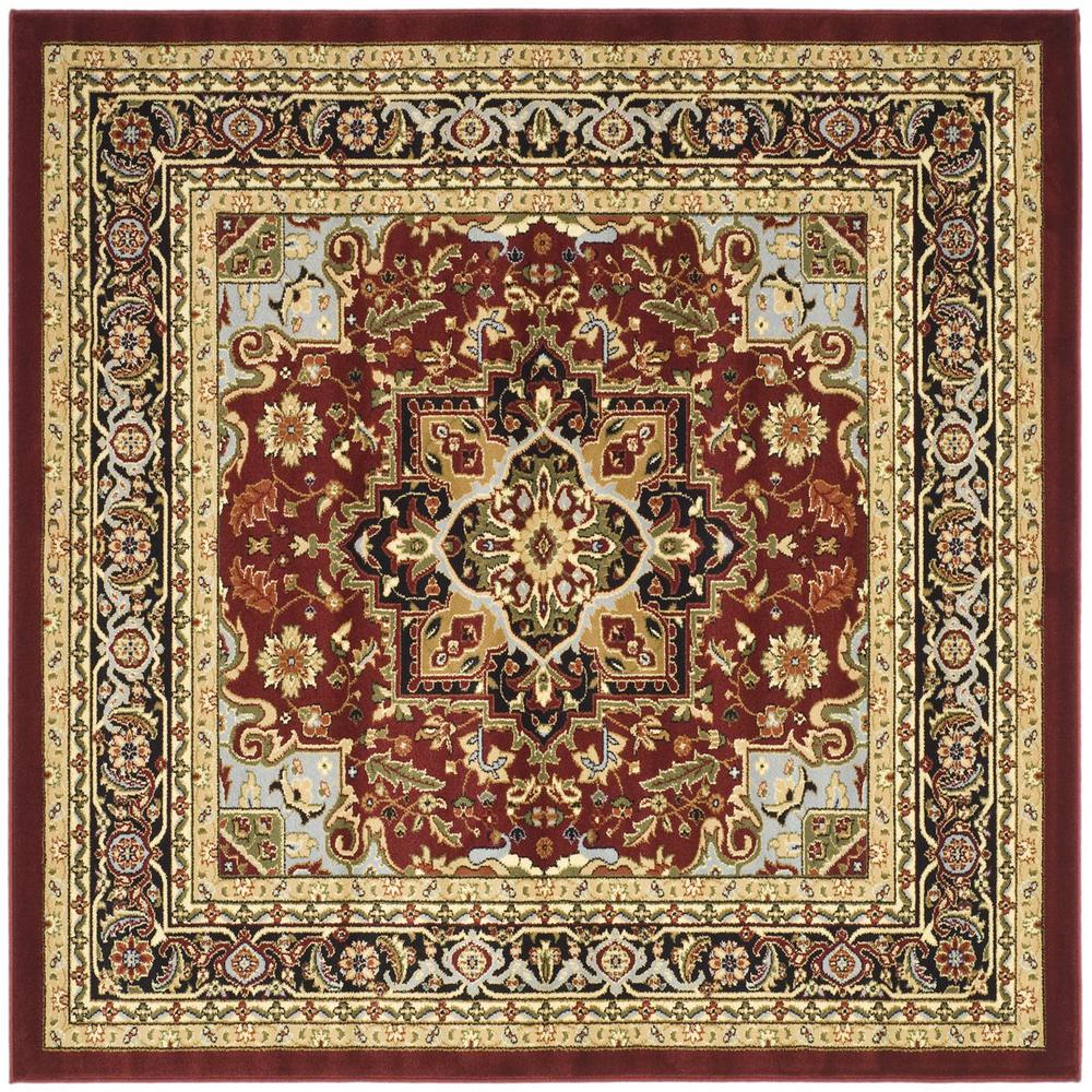 LYNDHURST, RED / BLACK, 8' X 8' Square, Area Rug, LNH330B-8SQ. Picture 1